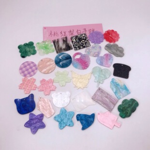 马卡龙咕盘淡紫流光超大咕卡盘200个咕咔咔盘圆形DIY异形咕卡卡盘