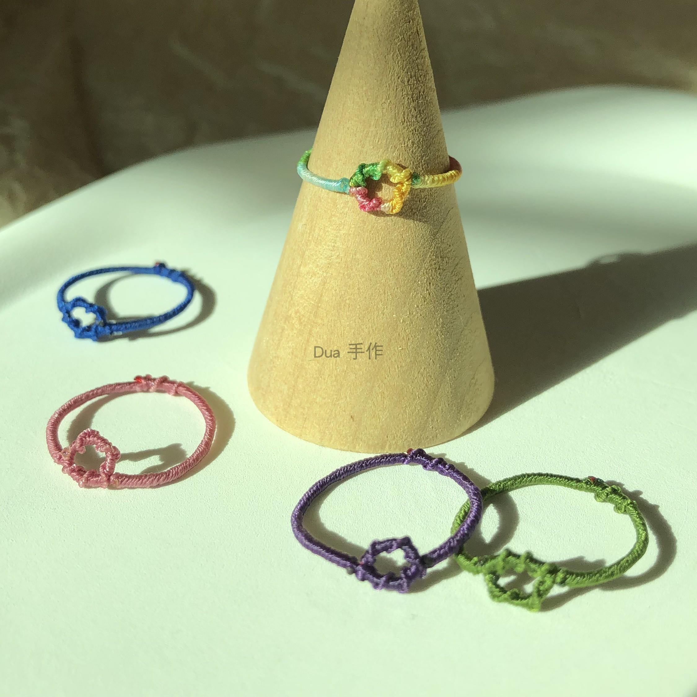 花花基础绳戒绕线戒指
