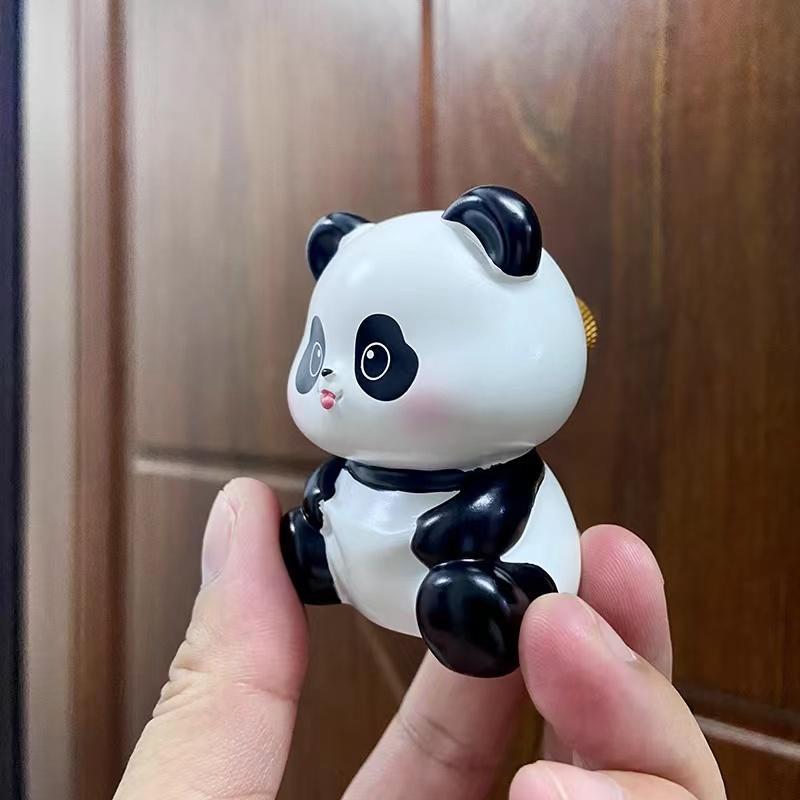 卡通熊猫老虎大衣柜拉手儿童房男孩子衣橱柜门单孔抽屉小把手新款