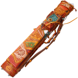 JFLOWERS台球杆定制款真皮杆桶中式黑八九球大头杆杆筒杆包奢侈