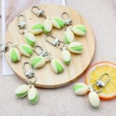 开心创意食物系列开心果钥匙扣挂件个性 榴莲背包饰品仿真挂饰假山