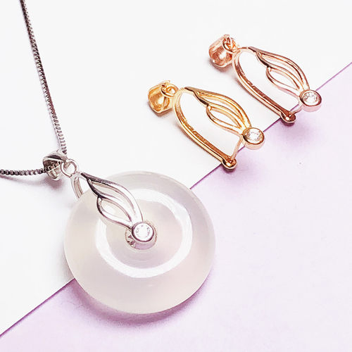 和田玉平安扣新品加厚包邮银饰