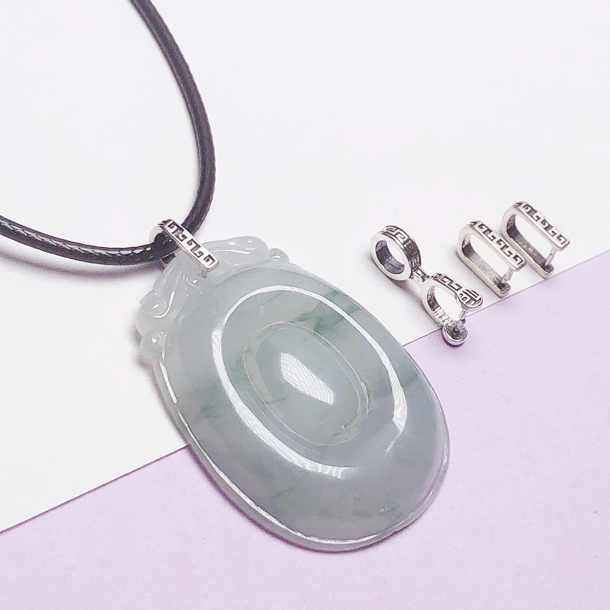 复古银扣头玉器男女款