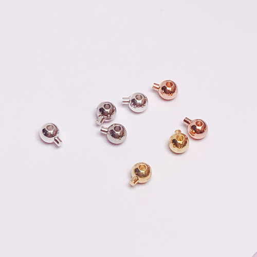s925纯银珍珠项链固定珠串珠diy