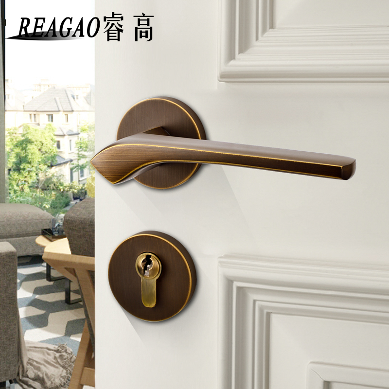 睿高轻奢静音分体北欧简约门锁