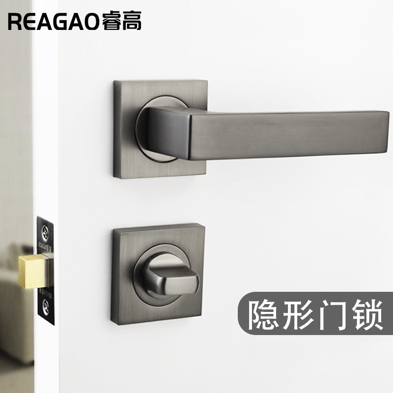 隐形门锁背景墙暗藏式分体单面锁