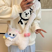 2025汤姆梦中情猫咪包包女小白猫可爱毛绒单肩包腋下包春新款 萌