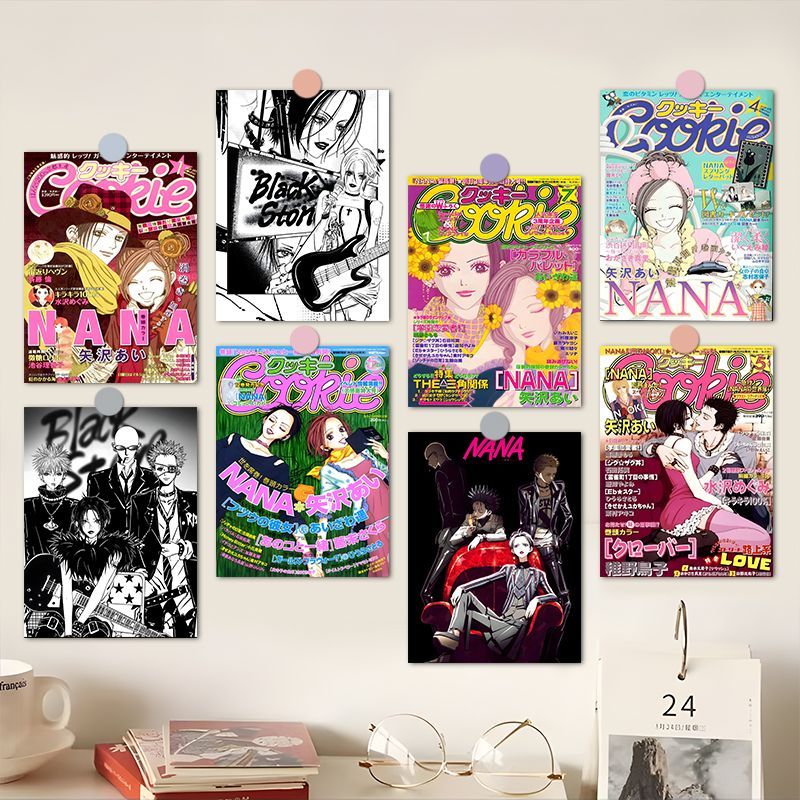 60张NANA海报墙贴娜娜nana周边卧室宿舍复古漫画装饰拍照背景墙纸