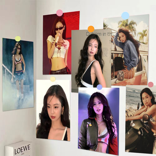 60张Jennie金珍妮海报周边墙贴高清壁纸韩国爱豆房间装饰背景墙