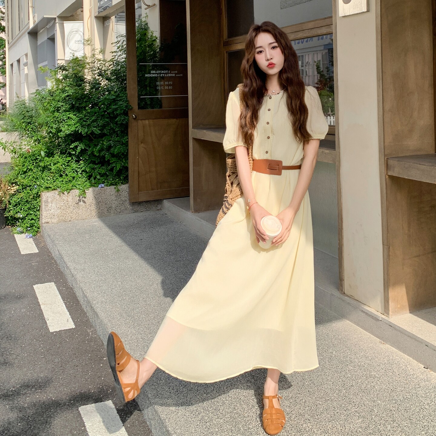 薄雾少女风冷月光抹胸连衣裙刺绣时尚女装长裙夏季显瘦针织高腰,女装连衣裙,艾艾淮淮
