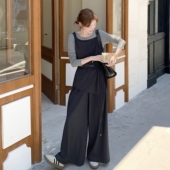 K248 吊带 长袖 现货 三件套297 打底 裤 P175 阔腿 1731