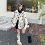 现货个性羊羔毛拼接外套297-1065-P195-K288，女装短外套，艾艾淮淮