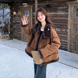 现货皮毛一体羊羔毛297-990-P195-K288，女装短外套，艾艾淮淮