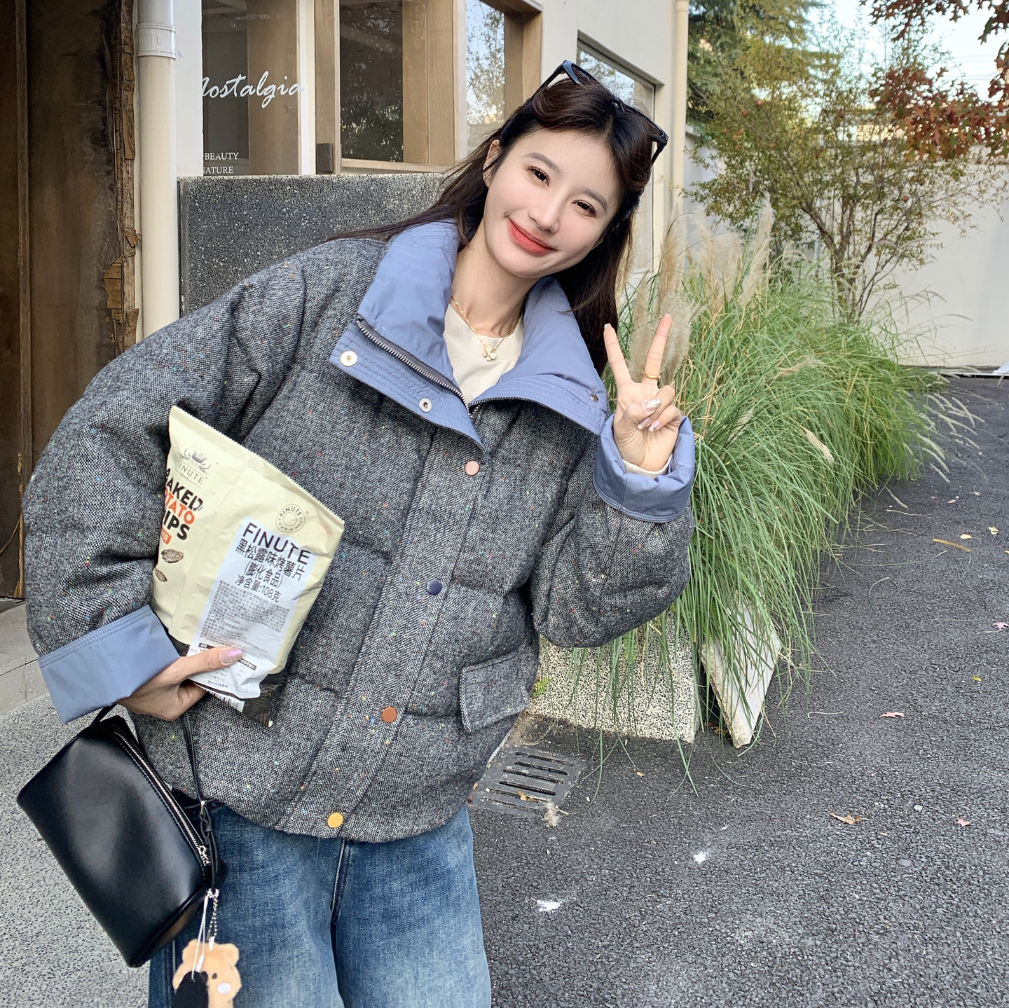 【新款】90绒现货撞色拼接羽绒服297-1960-P305-K448,商品下架区,艾艾淮淮