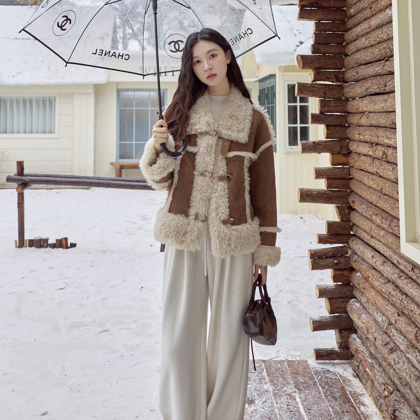 【新款】现货皮毛一体外套297-1924-P205-K298，女装短外套，艾艾淮淮