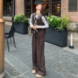 现货马甲+打底+阔腿裤三件套297-1708-P175-K248，女装套装/套裙，艾艾淮淮