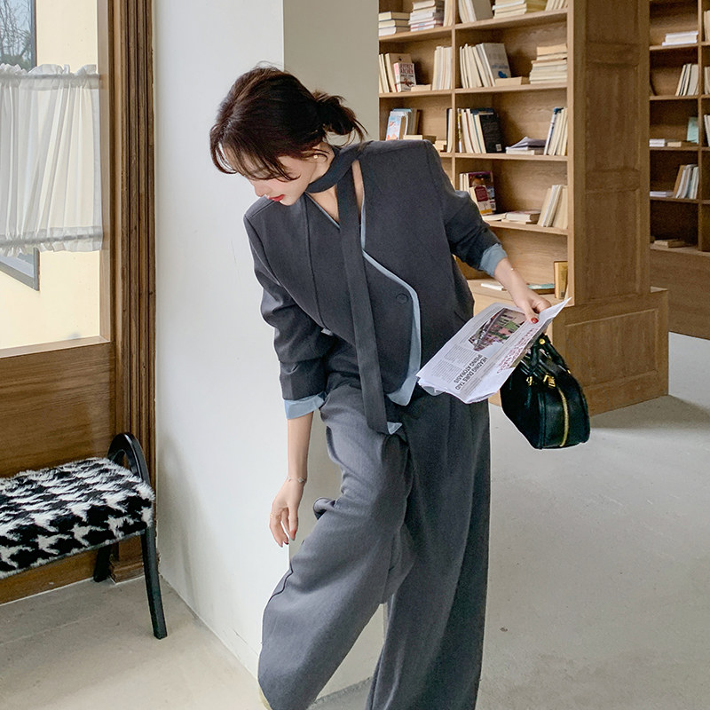 西装套装+飘带拼色297-1166-P175-K248,商品下架区,艾艾淮淮