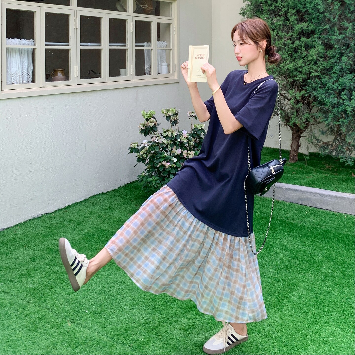 【新款】现货拼接连衣裙297-1512-P135-K198,女装连衣裙,艾艾淮淮