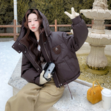 【新款】90绒现货拼接保暖羽绒服297-1889-P295-K438，女装棉衣/棉服，艾艾淮淮