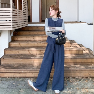 三件套 K268 现货 P185 1784 297 阔腿裤 打底 马甲 首发新款