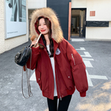 【新款】90绒现货派克羽绒服配真毛领297-1953-P355-K498，女装棉衣/棉服，艾艾淮淮