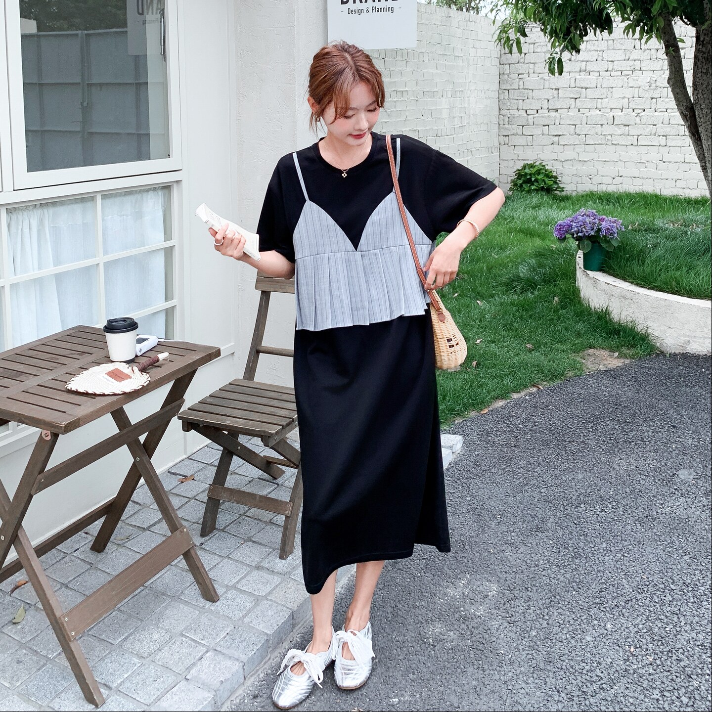 【新款】现货跑量法式假两件连衣裙297-1505-P115-K168,女装连衣裙,艾艾淮淮