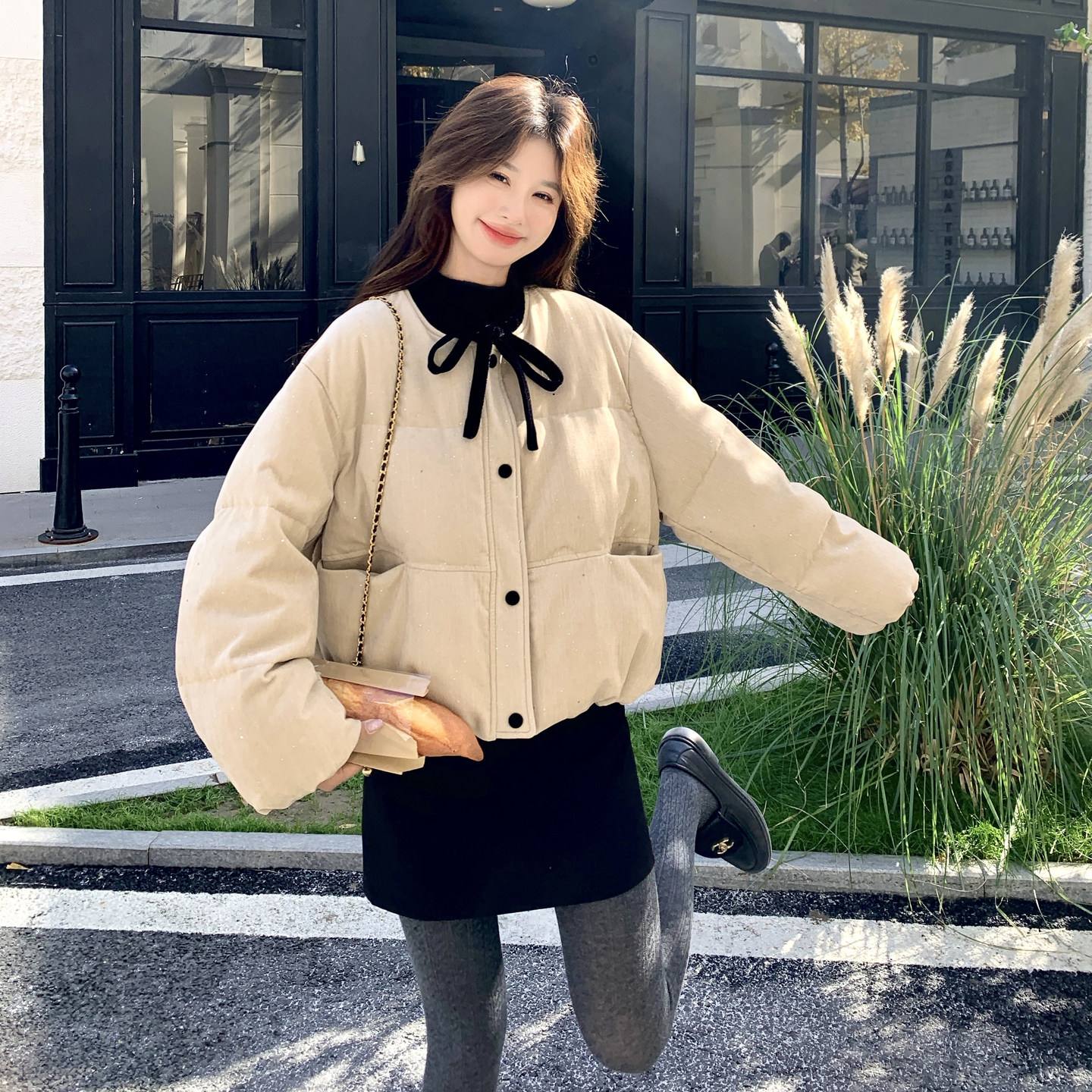 【新款】90绒现货韩系系带羽绒服297-1959-P295-K438,商品下架区,艾艾淮淮
