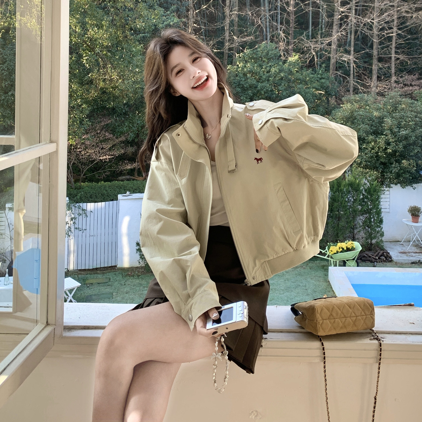 【新款】现货个性小马短外套297-1991-P155-K248，女装短外套，艾艾淮淮