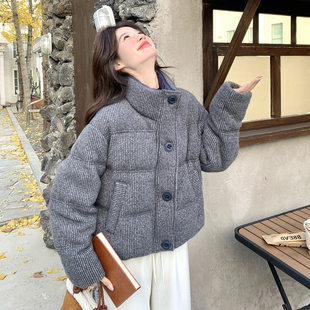 P295 1963 90绒现货条纹立领羽绒服297 K438 首发新款