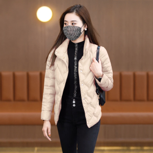 轻薄羽绒棉服女2024秋冬季新款小个子洋气小棉袄立领短款棉衣外套