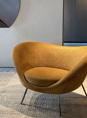 Molteni&C Armchair玻璃钢贝壳椅蜗牛椅现代样板房客厅酒店休闲椅