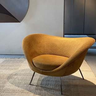 Molteni&C Armchair玻璃钢贝壳椅蜗牛椅现代样板房客厅酒店休闲椅