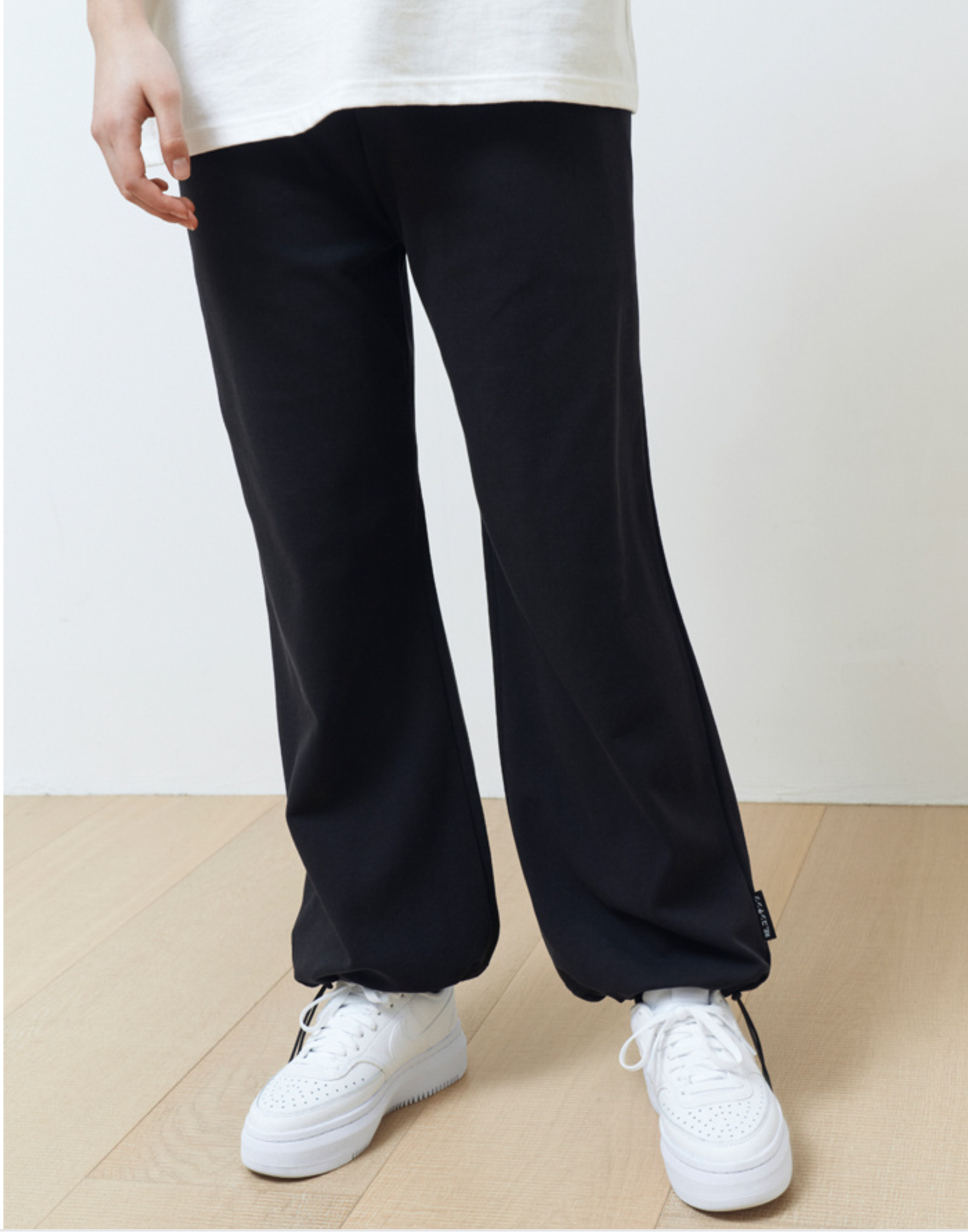 休闲裤纯棉运动黑长裤薄款