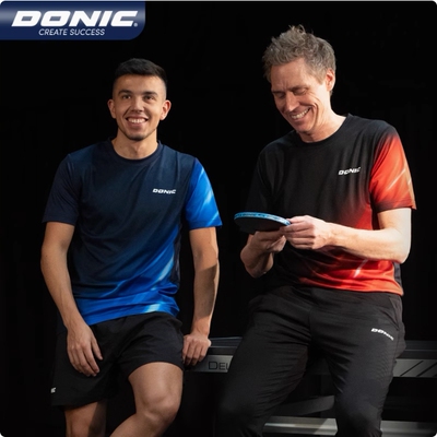 多尼克DONIC乒乓球服圆领短袖男女款速干透气运动装比赛83244T恤