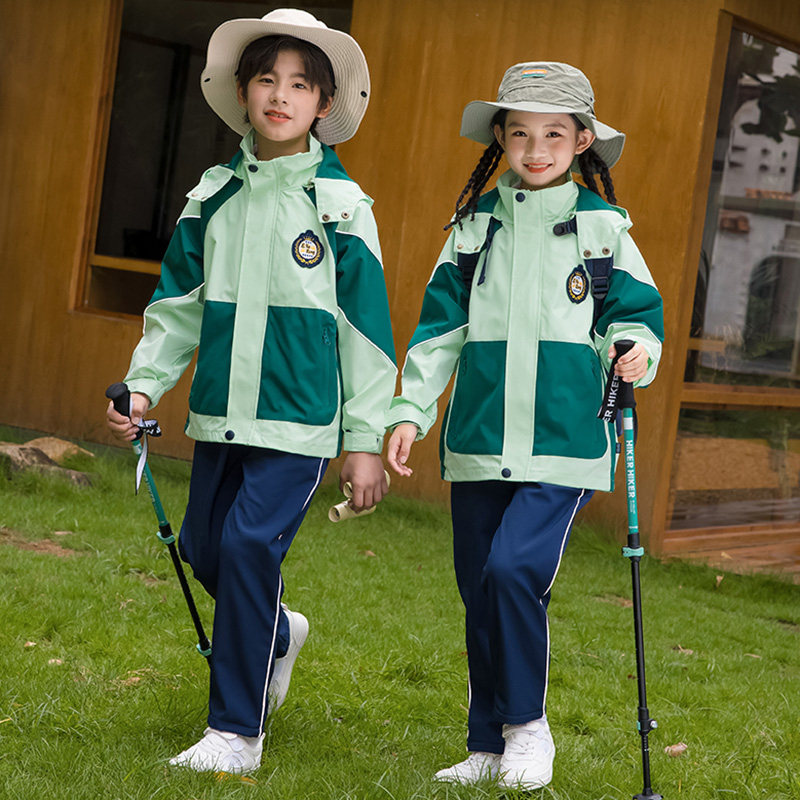 秋冬季小学生班服儿童校服冲锋衣