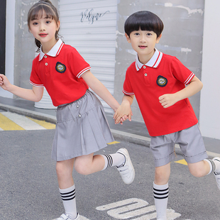 小学生校服表演衫 男女幼儿园服班服儿童夏季 2025新款 纯棉短袖 套装