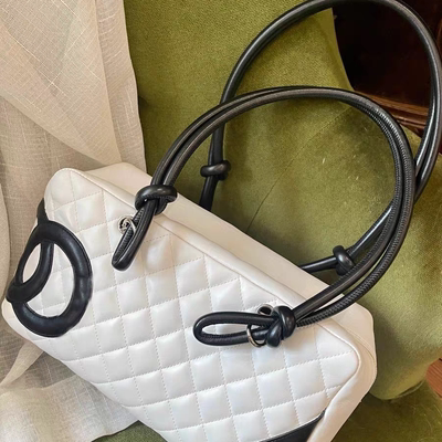 方形网红同款拉链手提包菱格时尚