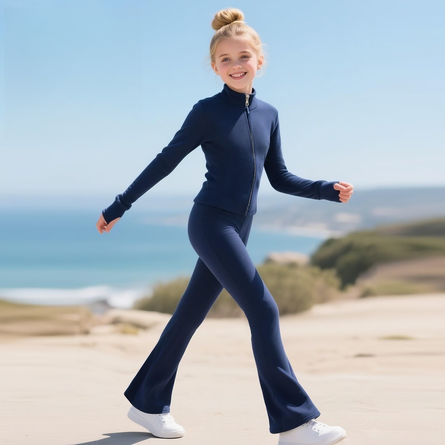 中国舞蹈德绒女童秋冬芭蕾套装