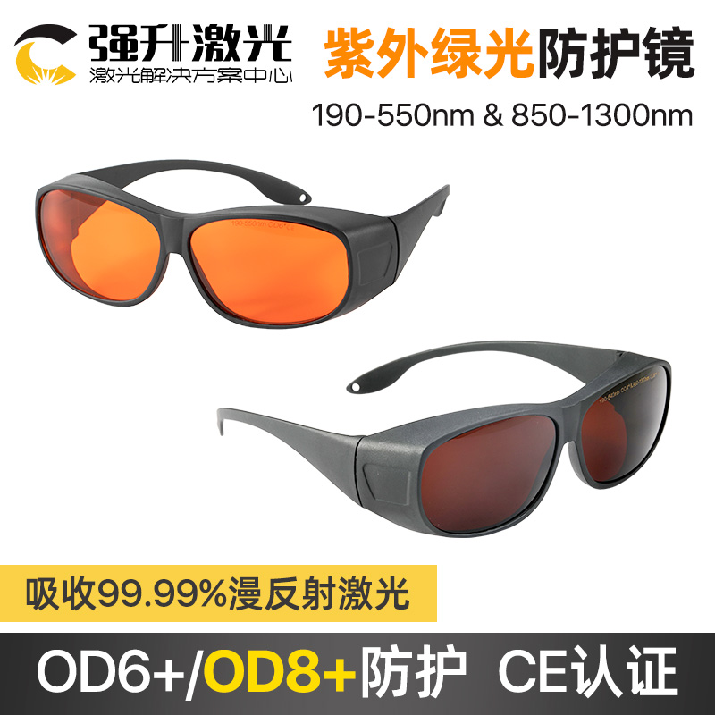 紫外激光打标机防护眼镜355nm防镭射UV眼镜绿光激光雕刻机护目镜