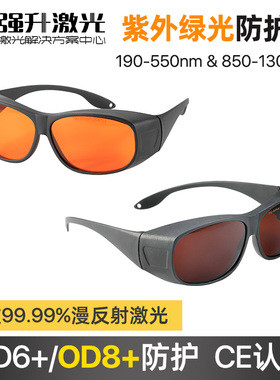 紫外激光打标机防护眼镜355nm防镭射UV眼镜绿光激光雕刻机护目镜