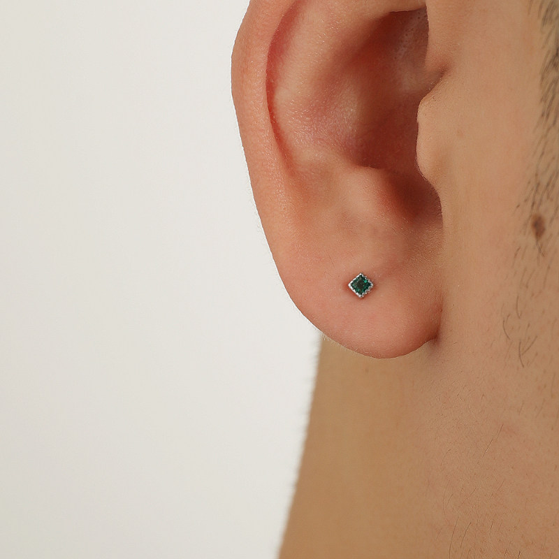 YiJian 925银小耳钉耳棒锆石气质耳环小巧几何正方形新款轻奢设计,饰品/流行首饰/时尚饰品新,耳钉,淘宝优惠券,粉丝福利购,淘宝优惠卷