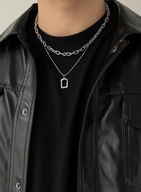 嘻哈项链简约男钛钢钛钢