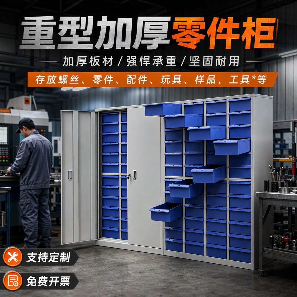 重型冷轧钢抽屉零件柜图片