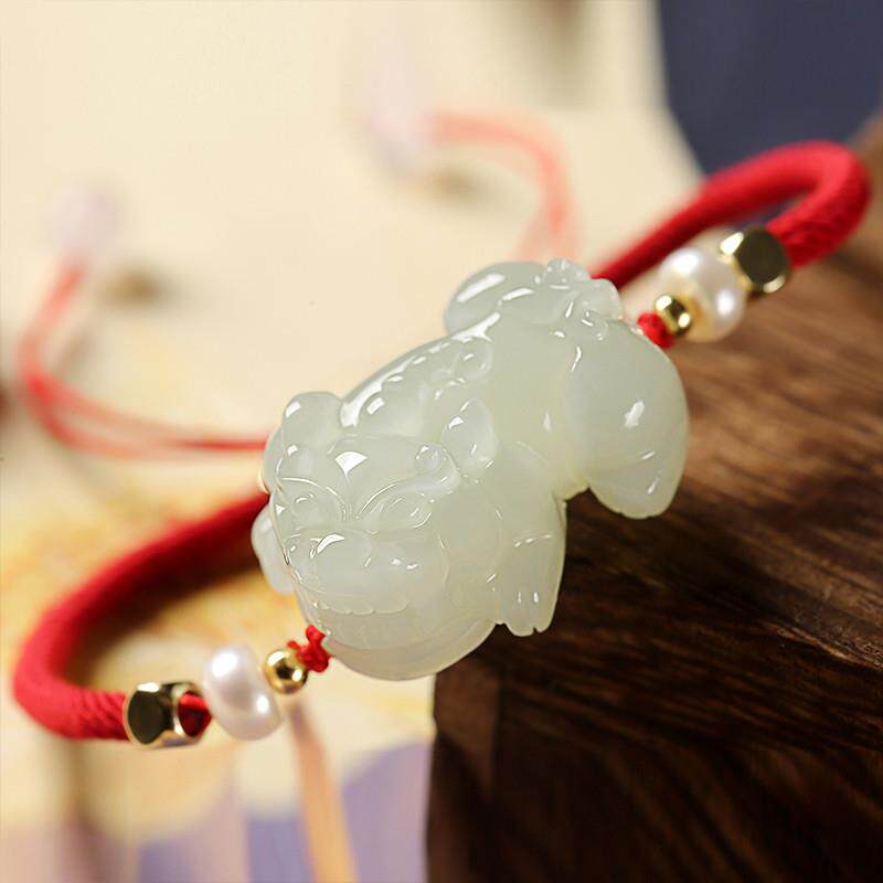 召财小貔貅玉石情侣貔恘手链女和手链