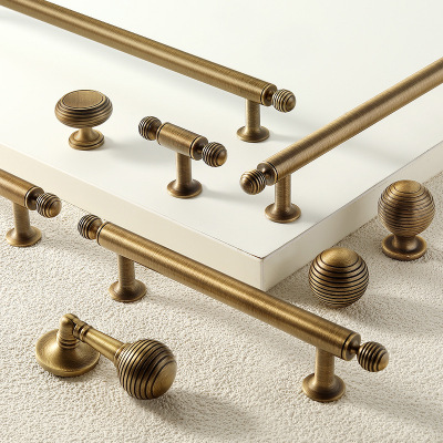 中古风美式复古衣柜纯铜拉手