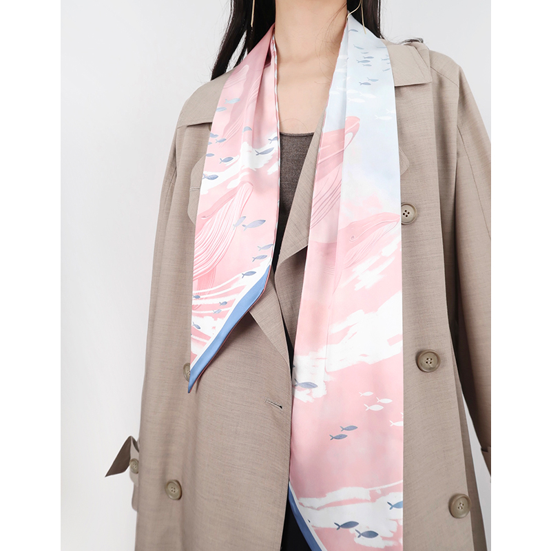 设计师小众原创风秋季装饰丝巾