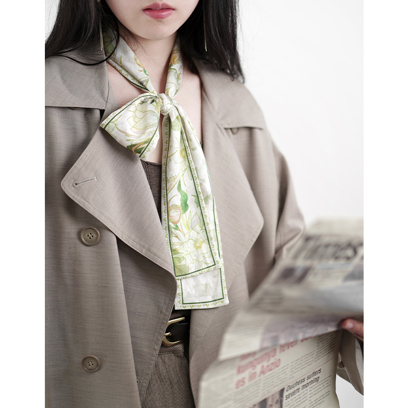 知雾春夏中国风女丝巾原创设计
