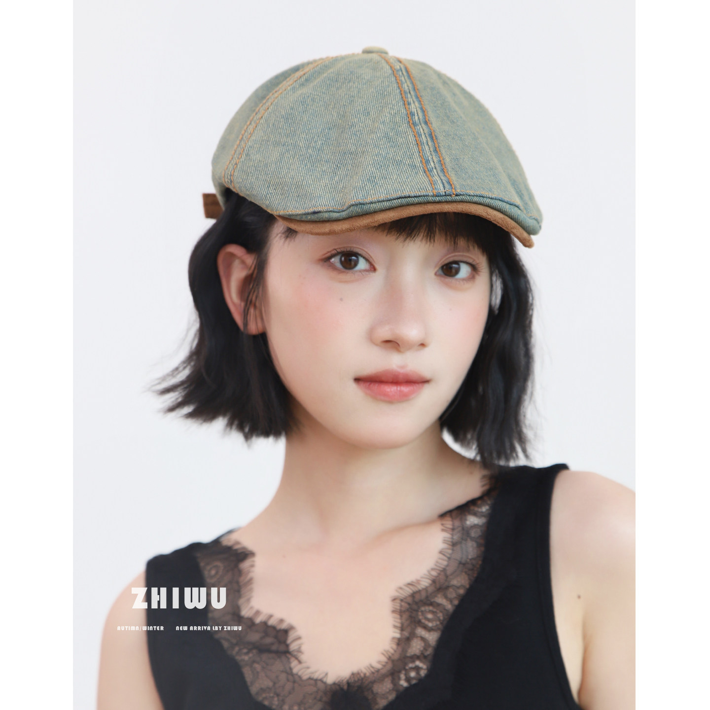 知雾美式复古反戴前进帽女图片