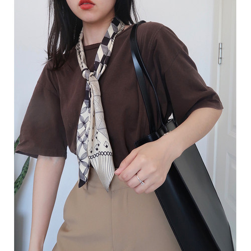 高级感百搭装饰丝巾领巾