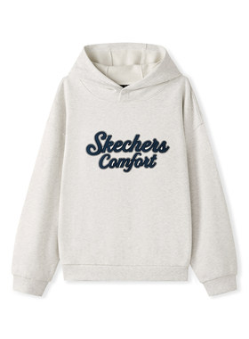 【成毅同款】斯凯奇男女同款加绒抗静电针织连帽套头卫衣L425U031